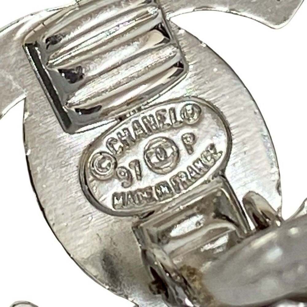 CHANEL Silver Logo Earrings - Picture 3 of 7